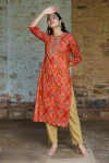 Festive kurti with neck work (4)